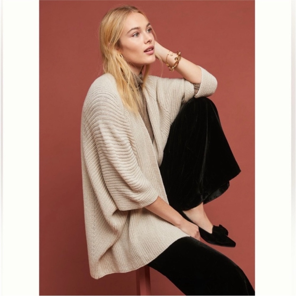 Anthropologie Akemi + Kin Evelyn Cream Cocoon Dolman Sleeve Kimono Cardigan